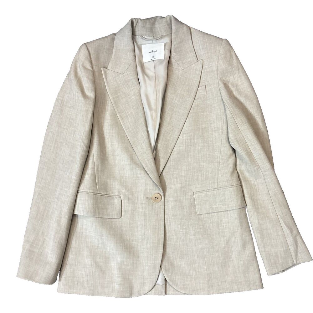 Aritzia Wilfred Nostalgia Blazer in Bone White - Women's Size 2XSmall